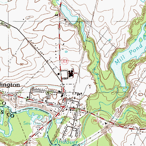 Topographic Map of Millington Elementary School, MD