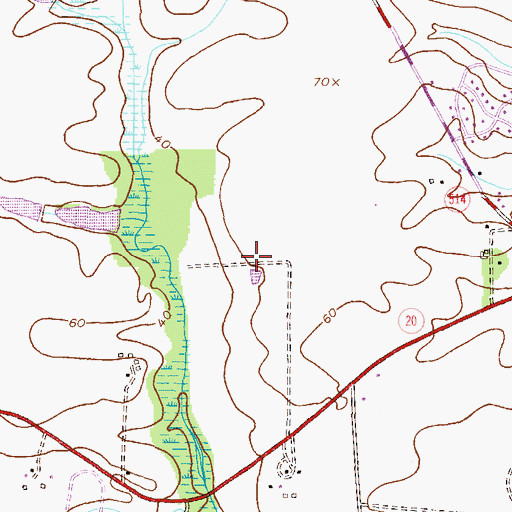 Topographic Map of Orchard Hill, MD