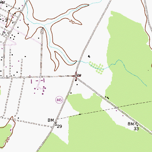 Topographic Map of Rees Cross Road, MD