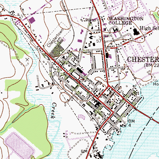 Topographic Map of Sacred Heart Roman Catholic Church, MD