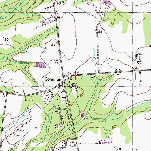 Topographic Map of School Number 2 (historical), MD