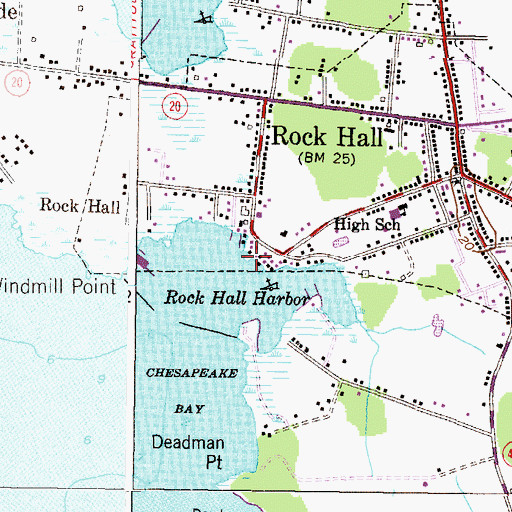 Topographic Map of Sharps Wharf, MD