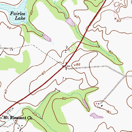 Topographic Map of Smiths Cross Roads (historical), MD