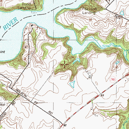 Topographic Map of Swanton (historical), MD