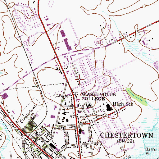 Topographic Map of Trinity Lutheran Church, MD