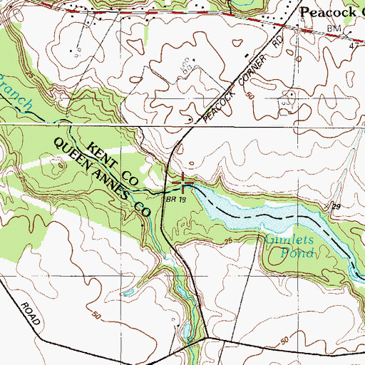 Topographic Map of Turners Mill (historical), MD