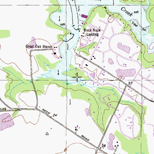 Topographic Map of Worton Channel, MD