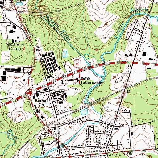 Topographic Map of Faith Tabernacle, MD