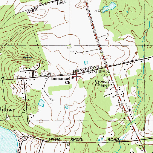 Topographic Map of Immanuel Church, MD