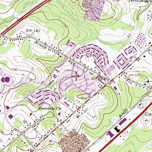 Topographic Map of Barrington, MD