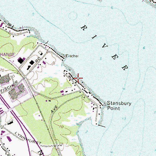 Topographic Map of Beachwood, MD