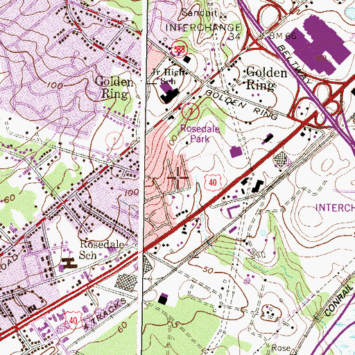 Topographic Map of Berkfield, MD