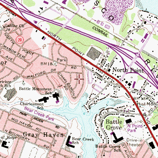 Topographic Map of Charlesmont, MD