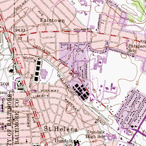 Topographic Map of Christ Evangelical Lutheran Church, MD