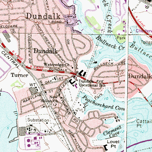 Topographic Map of Christ the King Roman Catholic Church, MD