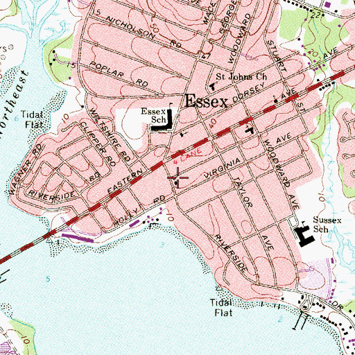 Topographic Map of Church of Christ, MD