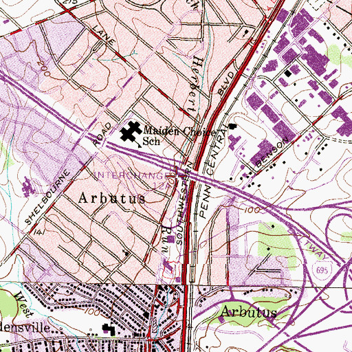 Topographic Map of Church of the Holy Apostles, MD