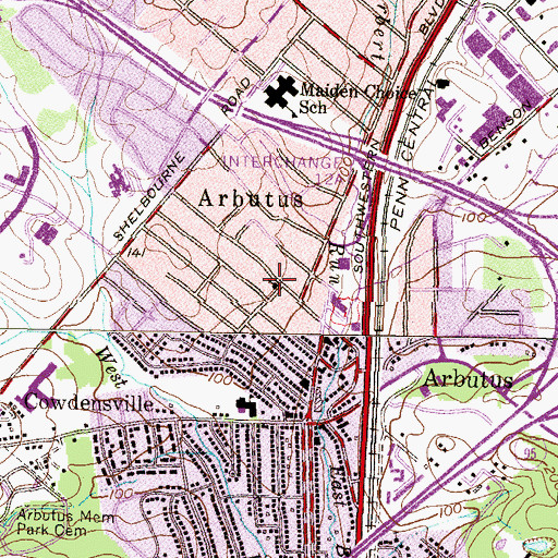 Topographic Map of Church of the Holy Nativity, MD