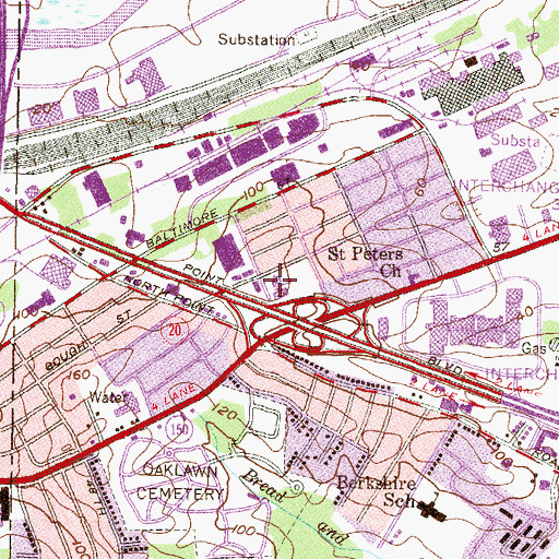 Topographic Map of Colgate Elementary School, MD