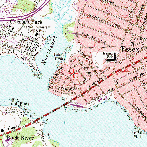 Topographic Map of Eastern Terrace, MD