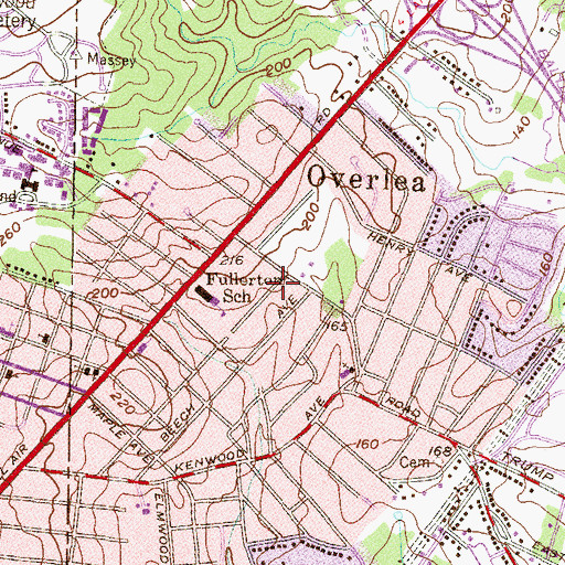 Topographic Map of Emmanuel Baptist Church, MD