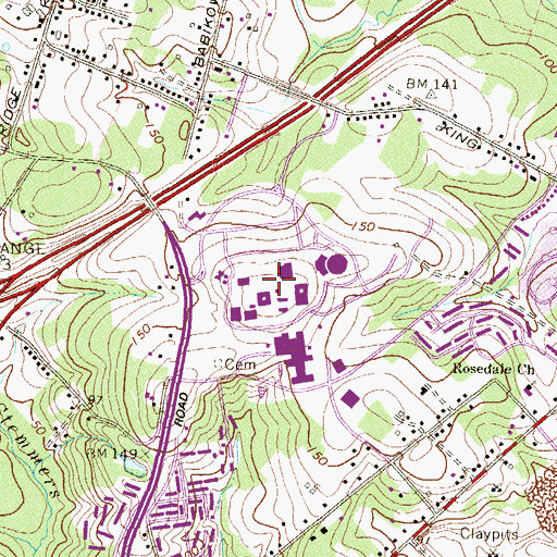 Topographic Map of Community College of Baltimore County Essex, MD