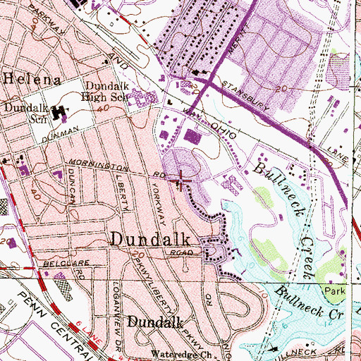 Topographic Map of Evangelical Lutheran Church of the Good Shepherd, MD