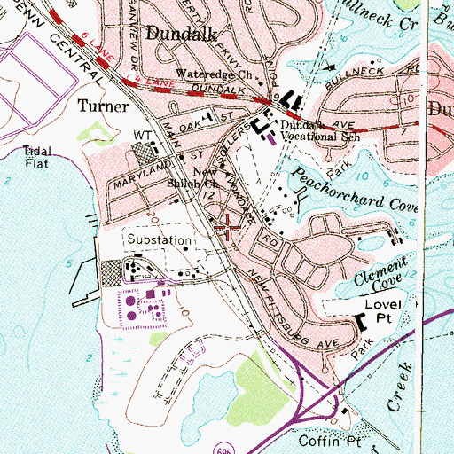 Topographic Map of Gospel Tabernacle Church, MD