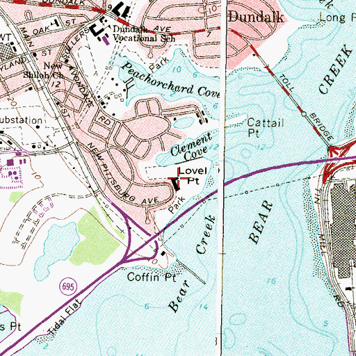 Topographic Map of Fleming Elementary School (historical), MD