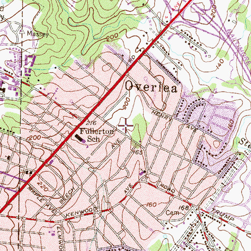Topographic Map of Fourteenth District Health Center, MD