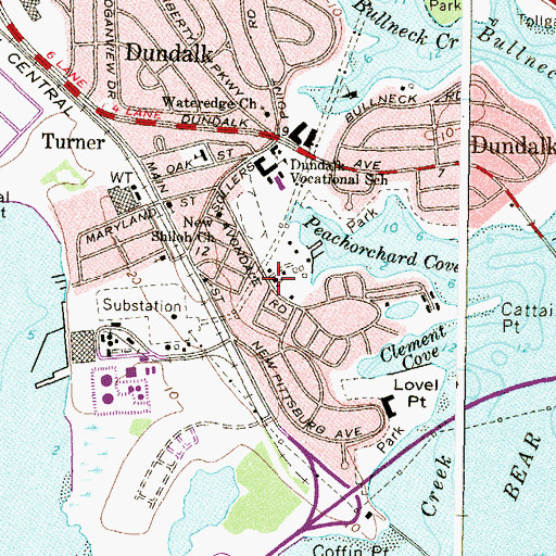 Topographic Map of Friends Baptist Church, MD