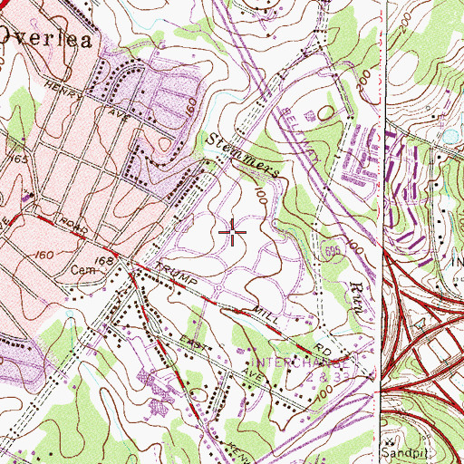 Topographic Map of Gardens of Faith Memorial Gardens, MD