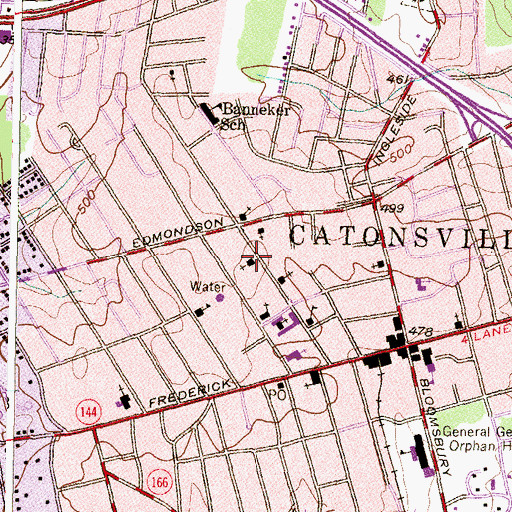 Topographic Map of Grace African Methodist Episcopal Church, MD