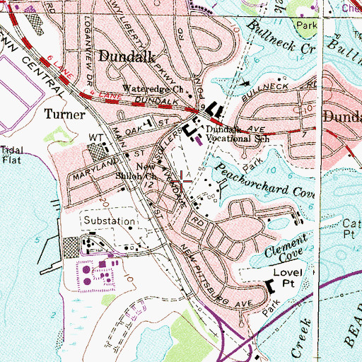 Topographic Map of Greater Saint John Baptist Church (historical), MD