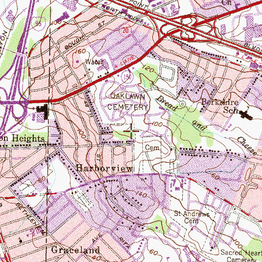 Topographic Map of Harbor View Park, MD