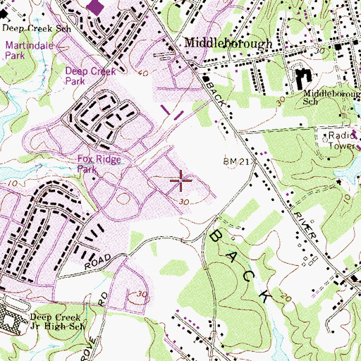 Topographic Map of Hartland Run, MD