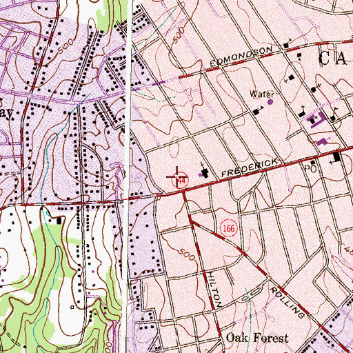 Topographic Map of Hillcrest Elementary School, MD