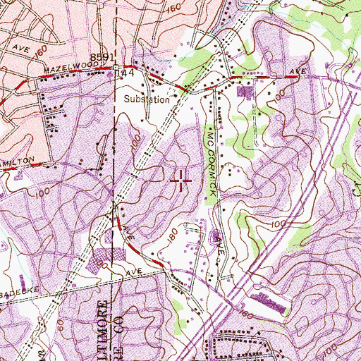 Topographic Map of Holland Hills, MD