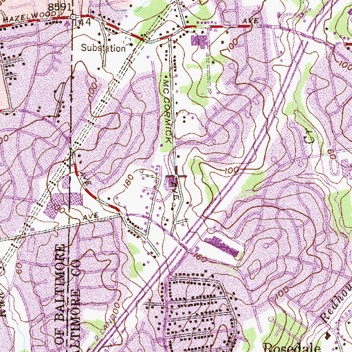 Topographic Map of Holland Hills Park Church, MD