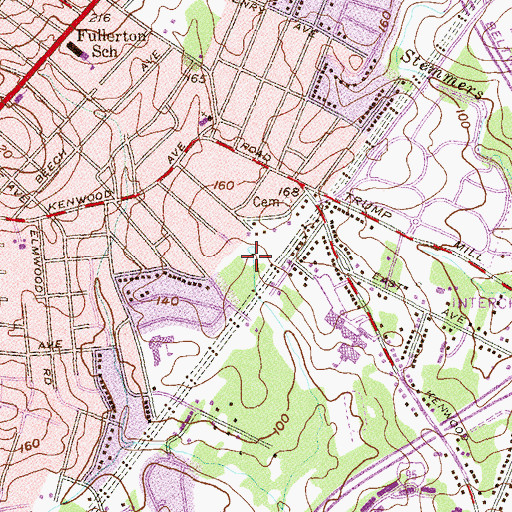 Topographic Map of Holt Park, MD