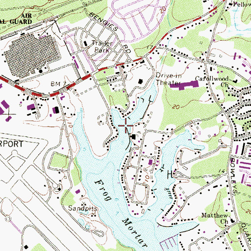 Topographic Map of Limehouse Cove, MD