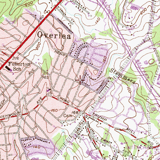 Topographic Map of Linhigh, MD