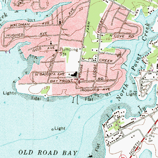 Topographic Map of Lodge Forest, MD