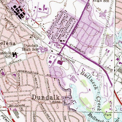 Topographic Map of Logan Elementary School, MD
