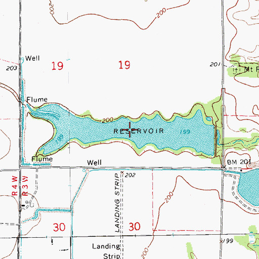 Topographic Map of Daugherty Reservoir, AR