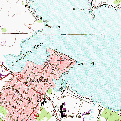 Topographic Map of Lynch Point, MD