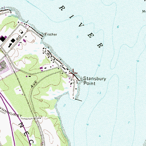 Topographic Map of Lynnhurst, MD