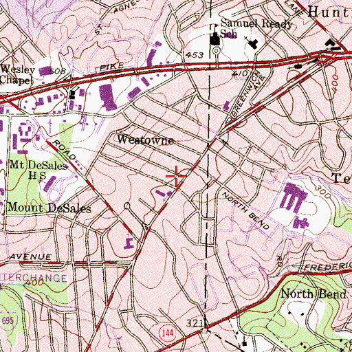 Topographic Map of Lynn-Roulston Academy, MD