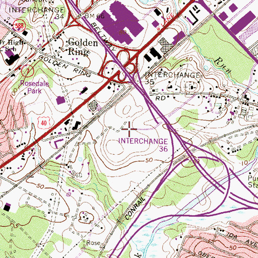 Topographic Map of Marshfield Business Park, MD