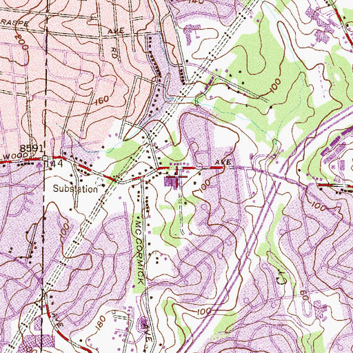 Topographic Map of McCormick Elementary School, MD